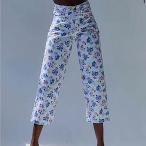 Tach Kiki Floral Denim Pant medium - new with tags